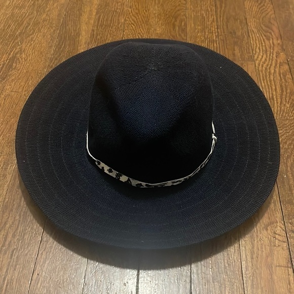 NWT Anthropologies Navy Blue Cotton Blend Cowboy Sun Hat - Picture 1 of 6